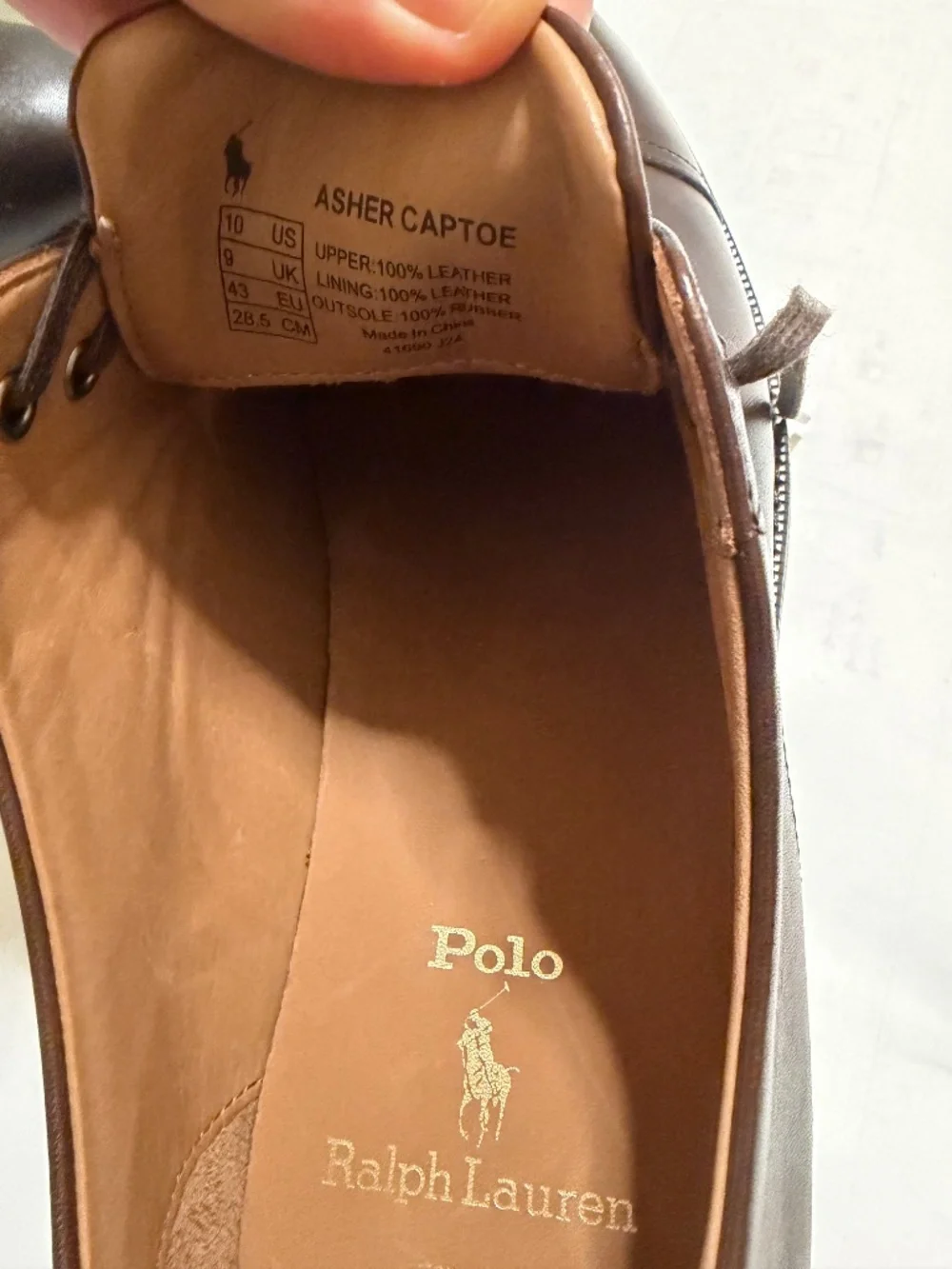NWOT Polo Ralph Laurent Asher Cap Toe shoes